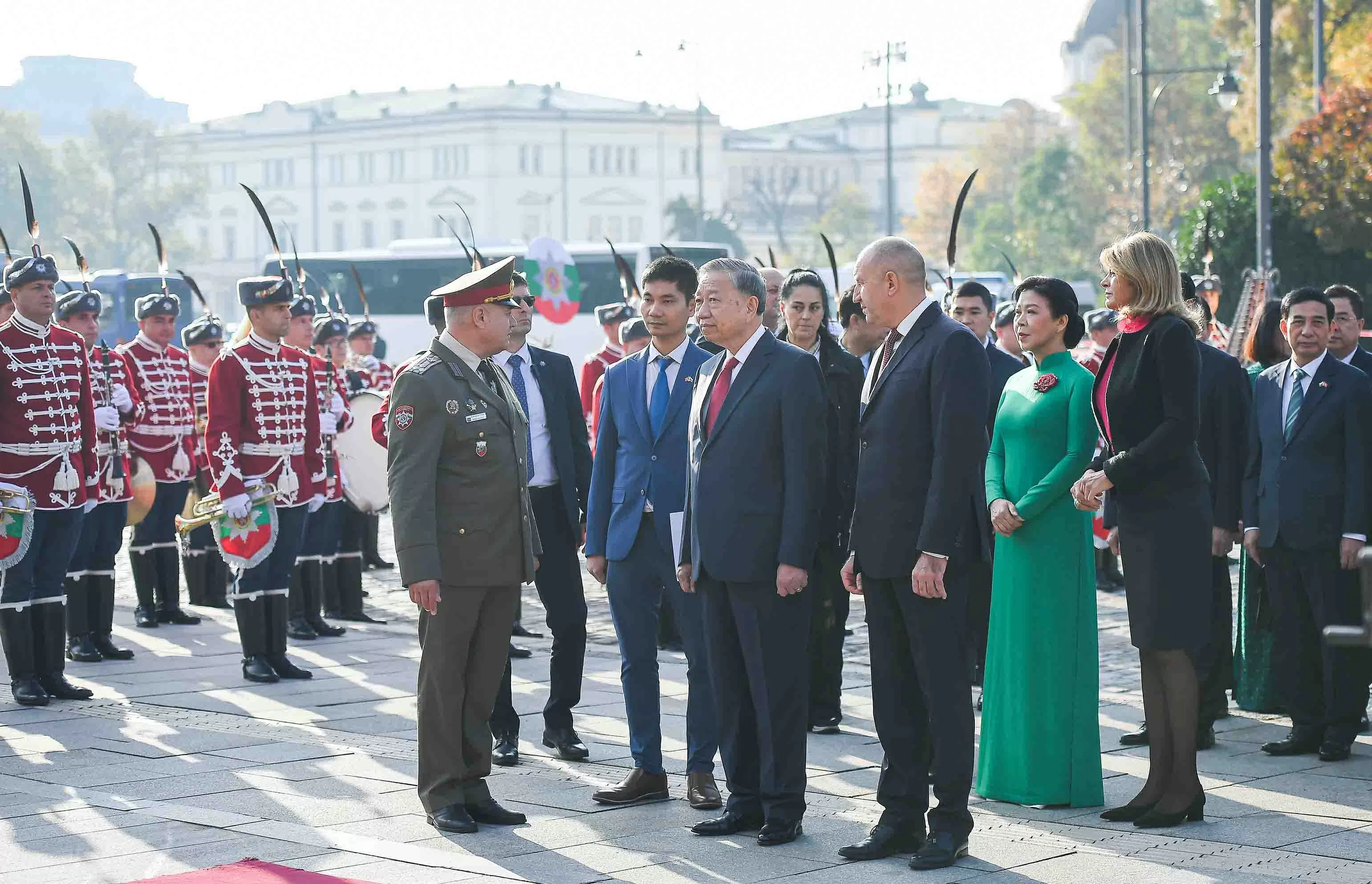 Lễ đón chính thức Tổng Bí thư Tô Lâm và Phu nhân tại Bulgaria Lễ đón chính thức Tổng Bí thư Tô Lâm và Phu nhân tại Bulgaria