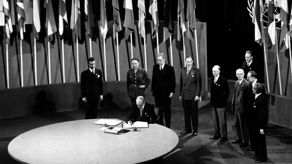 Bức ảnh được chụp tại Hội nghị Liên hợp quốc về Tổ chức Quốc tế tại San Francisco năm 1945. Có niên đại thế kỷ 20. (Nguồn: Getty Images)