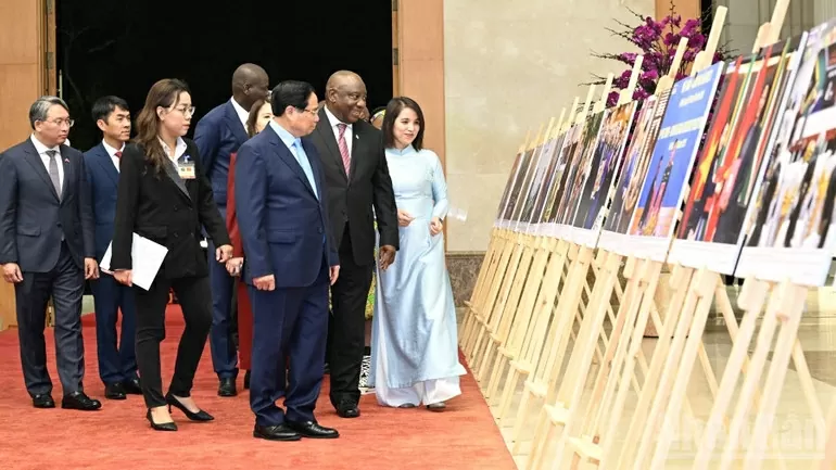 Thủ tướng Chính phủ Phạm Minh Chính hội kiến Tổng thống Nam Phi Cyril Ramaphosa