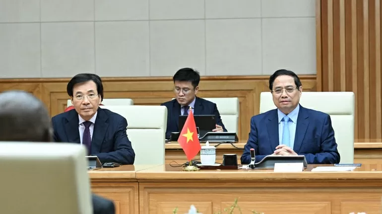 Thủ tướng Chính phủ Phạm Minh Chính hội kiến Tổng thống Nam Phi Cyril Ramaphosa Thủ tướng Chính phủ Phạm Minh Chính hội kiến Tổng thống Nam Phi Cyril Ramaphosa