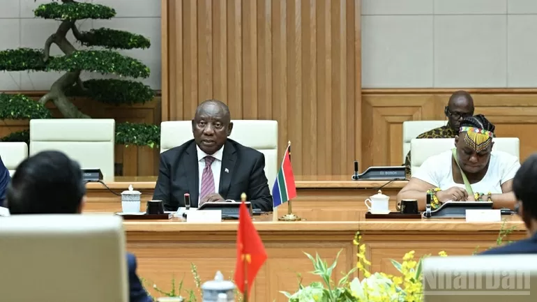 Thủ tướng Chính phủ Phạm Minh Chính hội kiến Tổng thống Nam Phi Cyril Ramaphosa Thủ tướng Chính phủ Phạm Minh Chính hội kiến Tổng thống Nam Phi Cyril Ramaphosa