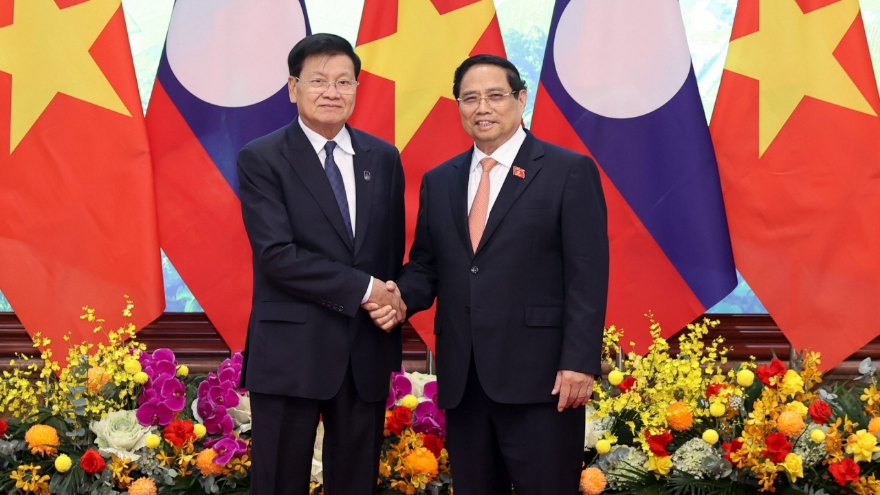 thu tuong chinh phu pham minh chinh tiep tong bi thu chu tich nuoc lao thongloun sisoulith