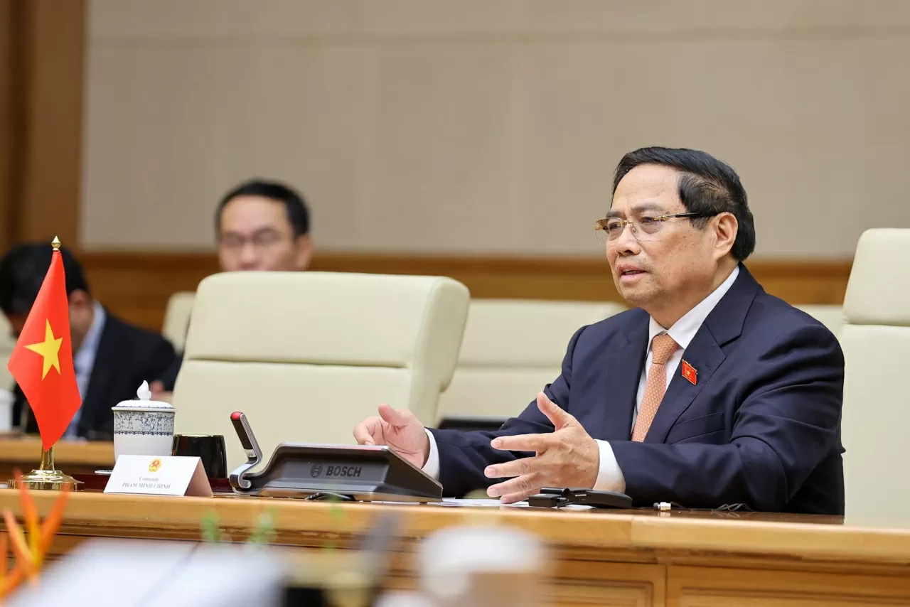 Thủ tướng Chính phủ Phạm Minh Chính tiếp Tổng Bí thư, Chủ tịch nước Lào Thongloun Sisoulith