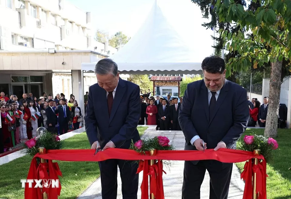 Tổng Bí thư Tô Lâm dự khánh thành Tượng Chủ tịch Hồ Chí Minh tại Bulgaria