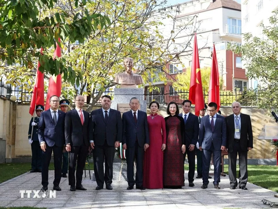 Tổng Bí thư Tô Lâm dự khánh thành Tượng Chủ tịch Hồ Chí Minh tại Bulgaria