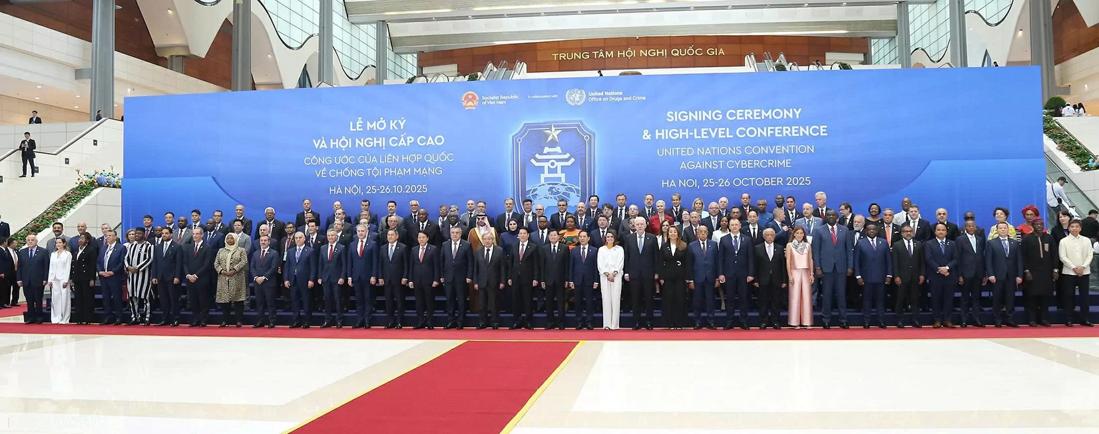 Lễ đón chính thức các Trưởng đoàn tại Lễ mở ký Công ước Liên hợp quốc