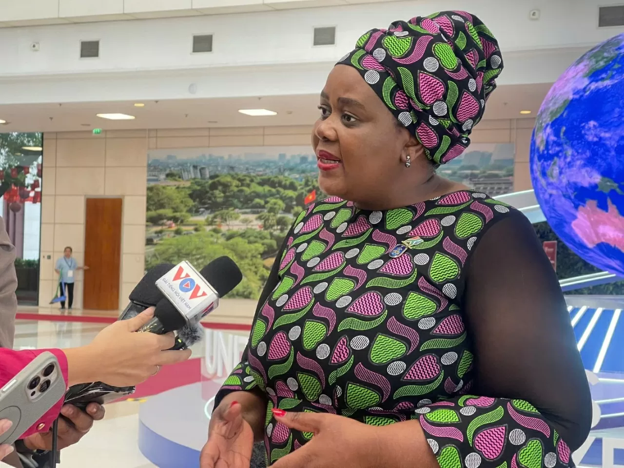 Bộ trưởng Tư pháp Nam Phi. (Ảnh: Quỳnh Hương)