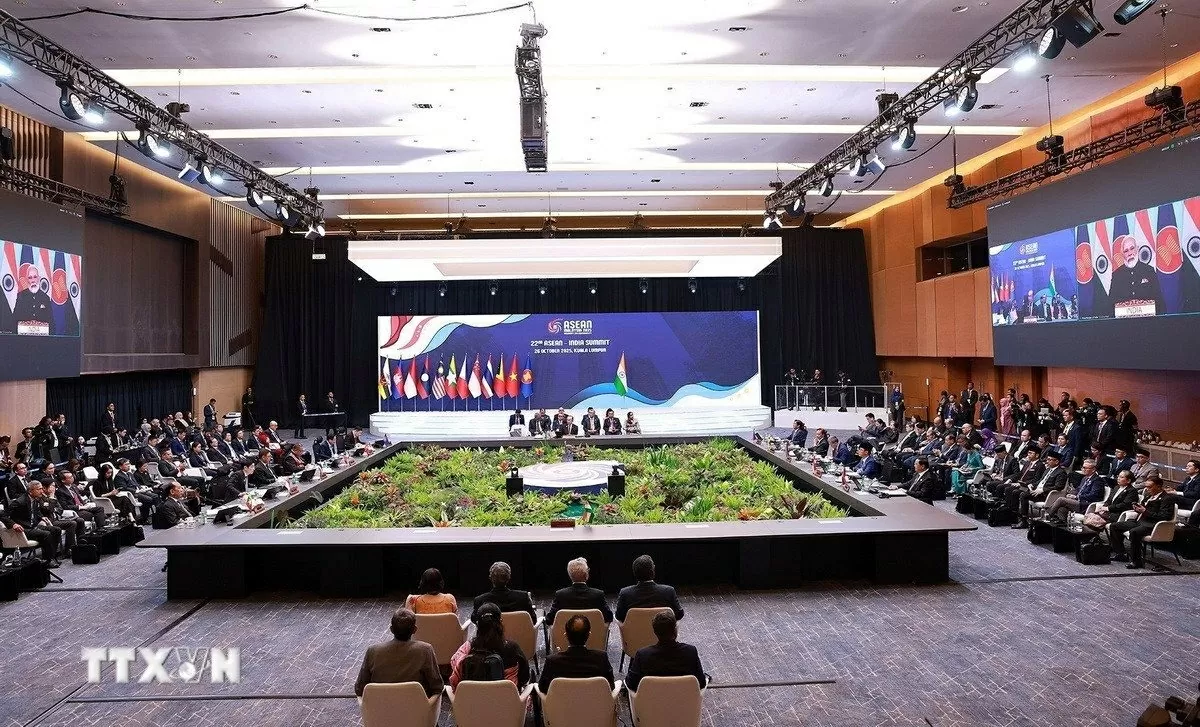 Hội nghị Cấp cao ASEAN-Ấn Độ lần thứ 22. (Ảnh: Dương Giang/TTXVN) Hội nghị Cấp cao ASEAN-Ấn Độ lần thứ 22. (Ảnh: Dương Giang/TTXVN)