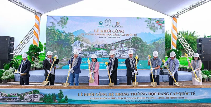 Trung Nguyên Legend khởi công hệ thống trường tiểu học tiêu chuẩn quốc tế tại Thành phố Cà phê