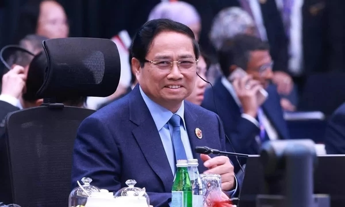 Ngày 27/10, Thủ tướng Chính phủ Phạm Minh Chính cùng Lãnh đạo các nước ASEAN và các đối tác tham dự Hội nghị cấp cao Đông Á (EAS) lần thứ 20. (Nguồn: VGP) Ngày 27/10, Thủ tướng Chính phủ Phạm Minh Chính cùng Lãnh đạo các nước ASEAN và các đối tác tham dự Hội nghị cấp cao Đông Á (EAS) lần thứ 20. (Nguồn: VGP)