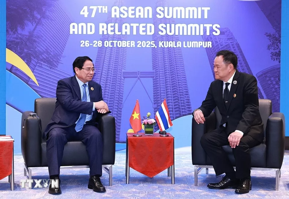 Hội nghị cấp cao ASEAN lần thứ 47: Thủ tướng Phạm Minh Chính gặp Thủ tướng Thái Lan Anutin Charnvirakul