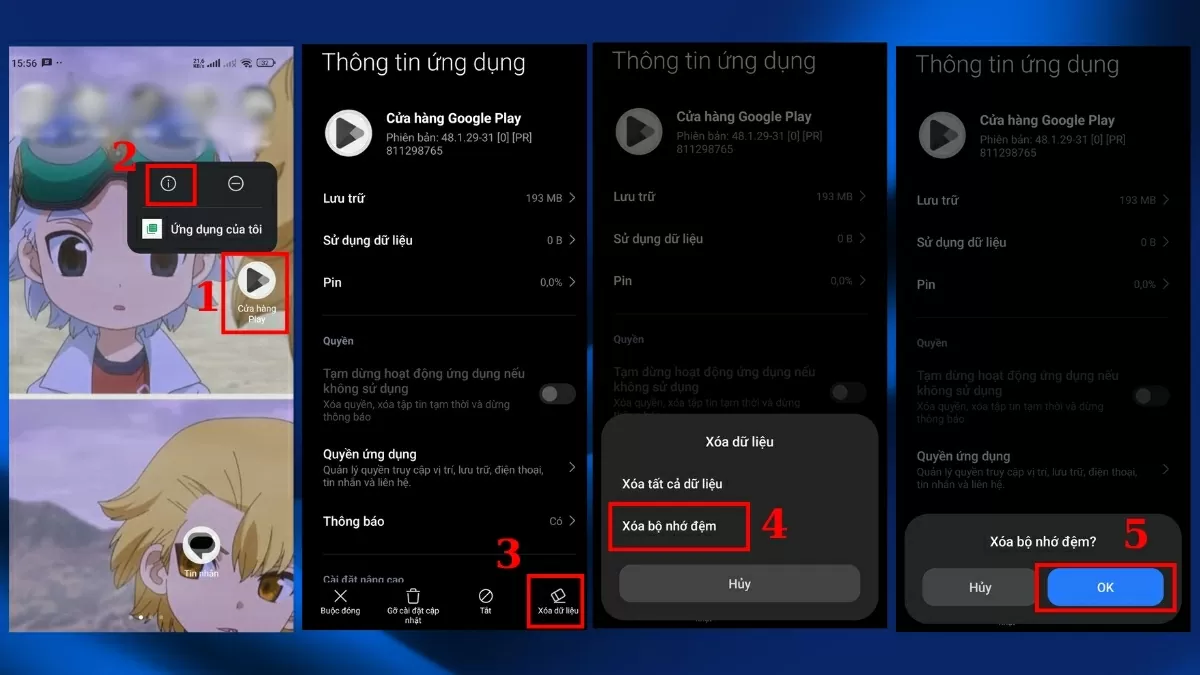 Lỗi CH Play tự thoát hoặc dừng đột ngột.