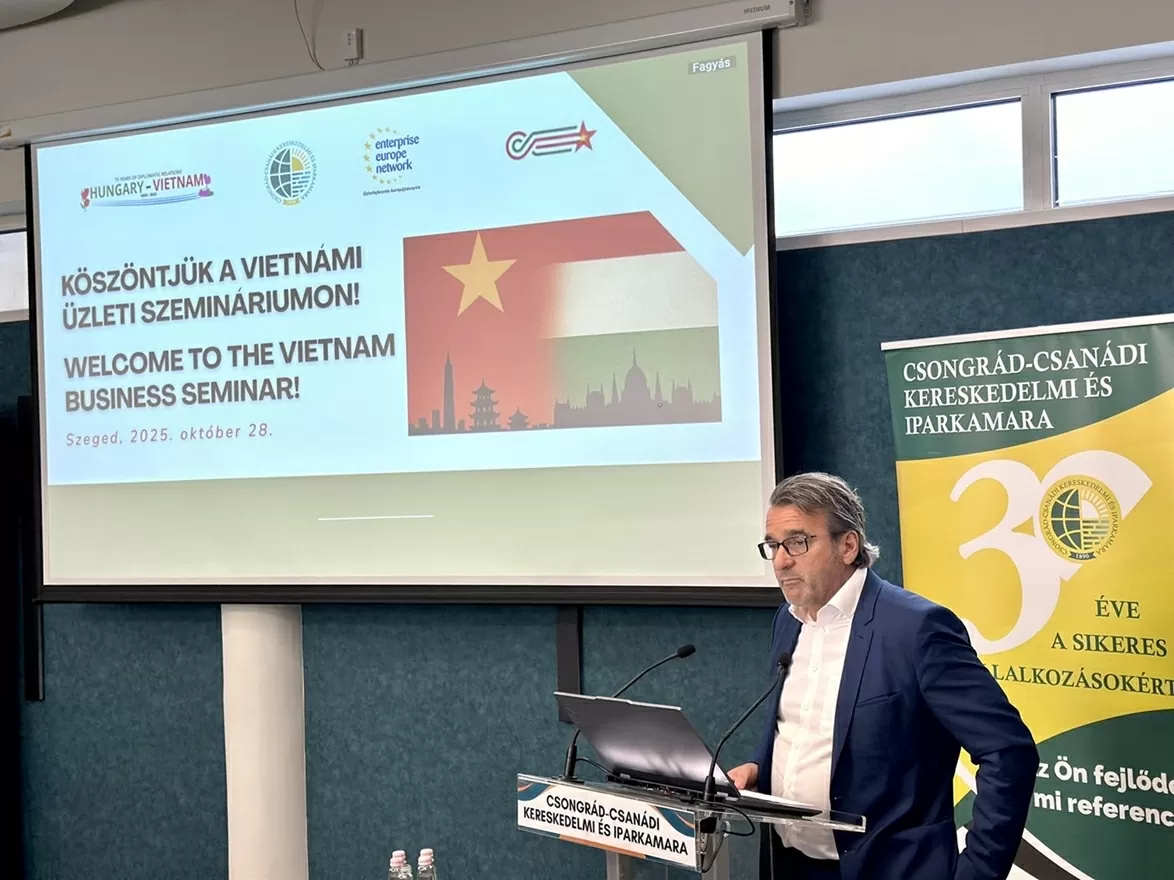 Hội thảo xúc tiến thương mại Việt Nam-Hungary tại Szeged: Thúc đẩy mạnh mẽ hợp tác doanh nghiệp hai nước Hội thảo xúc tiến thương mại Việt Nam-Hungary tại Szeged: Thúc đẩy mạnh mẽ hợp tác doanh nghiệp hai nước