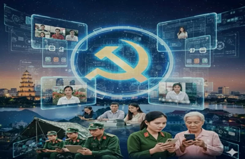 Hình ảnh được tạo bằng AI: Ứng dụng công nghệ thông tin và những mô hình mới nhằm cải tiến sinh hoạt đảng và quản lý đảng viên; Những mô hình mới về hình thức sinh hoạt đảng đối với Chi bộ, Đảng bộ cơ sở ở nơi đặc thù hoặc trong hoàn cảnh đặc biệt Hình ảnh được tạo bằng AI: Ứng dụng công nghệ thông tin và những mô hình mới nhằm cải tiến sinh hoạt đảng và quản lý đảng viên; Những mô hình mới về hình thức sinh hoạt đảng đối với Chi bộ, Đảng bộ cơ sở ở nơi đặc thù hoặc trong hoàn cảnh đặc biệt