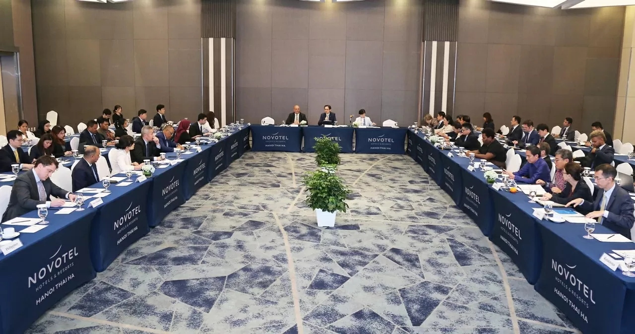 Toàn cảnh Hội nghị tham vấn khu vực Châu Á-Thái Bình Dương về Hội nghị kiểm điểm Hiệp ước Không phổ biến vũ khí hạt nhân diễn ra tại Hà Nội. (Ảnh: Thành Long)