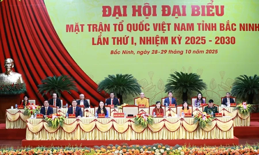 Khai mạc trọng thể Đại hội đại biểu Mặt trận Tổ quốc Việt Nam tỉnh Bắc Ninh lần thứ I, nhiệm kỳ 2025-2030. Khai mạc trọng thể Đại hội đại biểu Mặt trận Tổ quốc Việt Nam tỉnh Bắc Ninh lần thứ I, nhiệm kỳ 2025-2030.