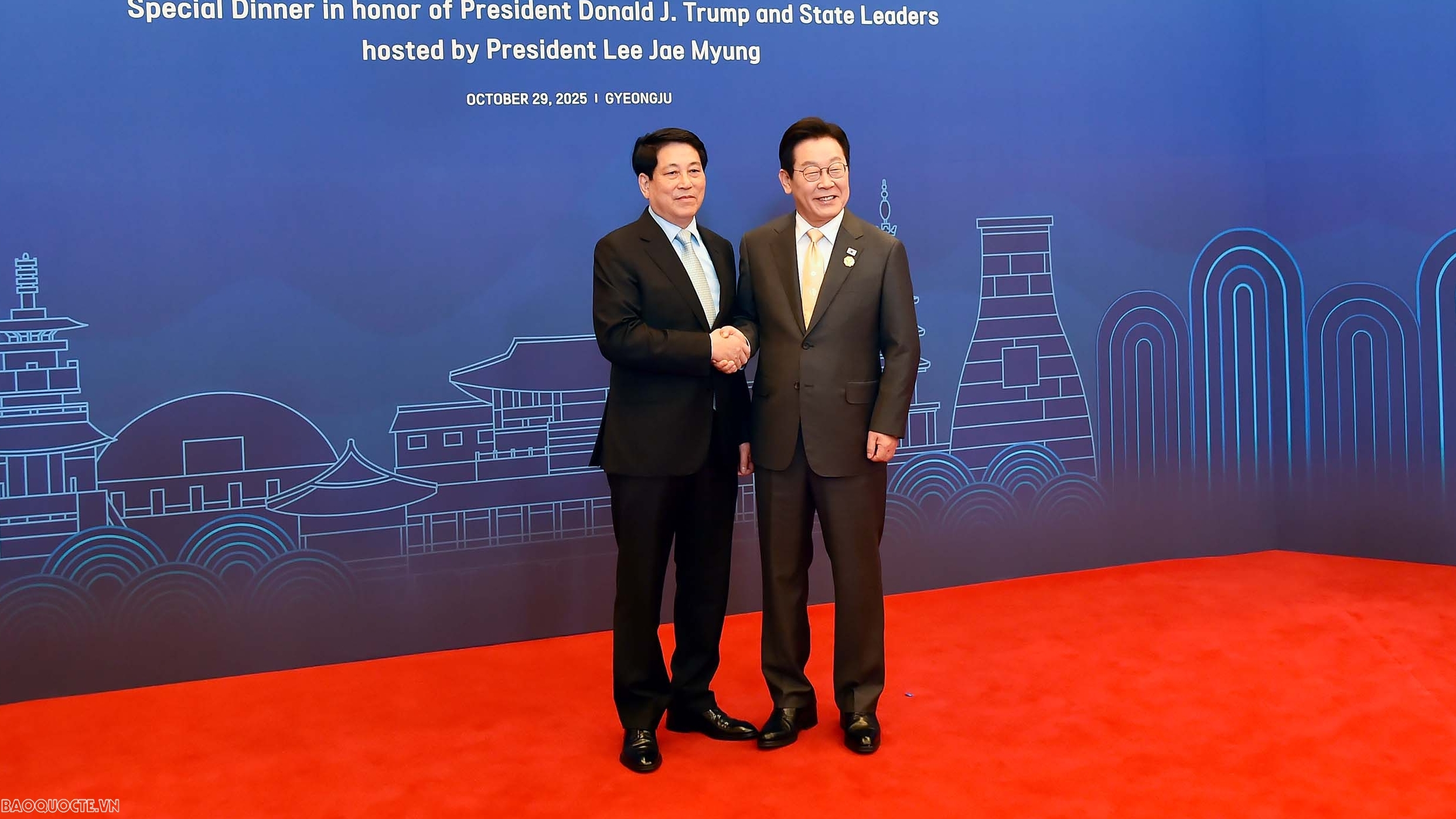 Chủ tịch nước Lương Cường dự tiệc tối chào mừng các nhà Lãnh đạo dự Tuần lễ cấp cao APEC 2025