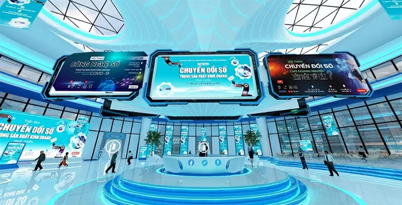 Triển lãm Chuyển đổi số trong sản xuất kinh doanh. (Nguồn: Internet)