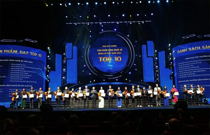 Lễ trao giải thưởng sản phẩm công nghệ số Make in Việt Nam 2024 tôn vinh các sản phẩm công nghệ số xuất sắc (Nguồn: Internet)