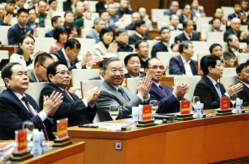 Tổng Bí thư Tô Lâm cùng các lãnh đạo Đảng, Nhà nước dự Hội nghị toàn quốc quán triệt Nghị quyết 57-NQ/TW – Nguồn: Internet
