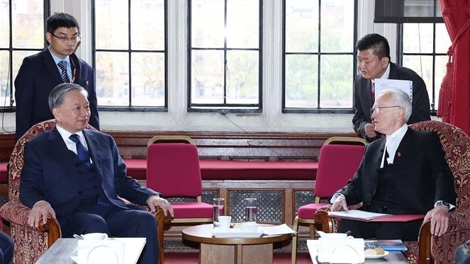 Tổng Bí thư Tô Lâm hội kiến với Chủ tịch Thượng viện Anh John Mcfall