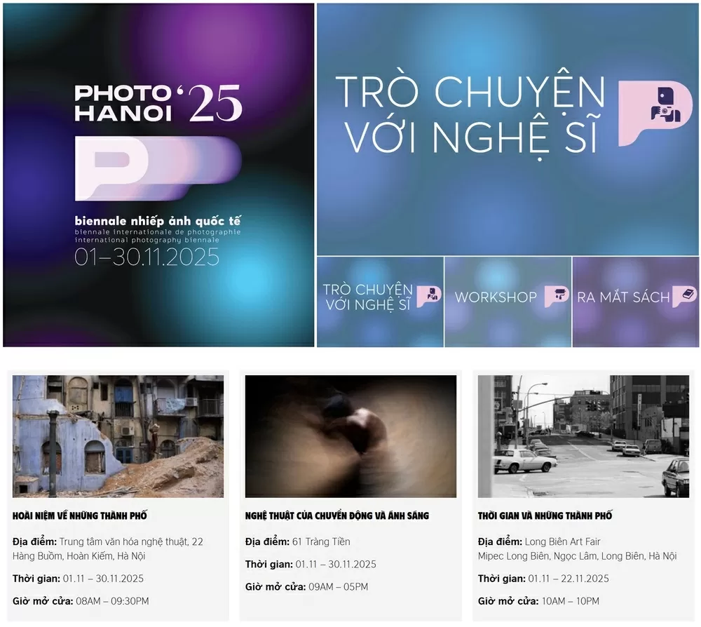 Photo Hanoi ’25 quy tụ hơn 170 nghệ sĩ, nhiếp ảnh gia, giám tuyển và chuyên gia đến từ 21 quốc gia, cùng 25 tổ chức chuyên môn đồng hành. Photo Hanoi ’25 quy tụ hơn 170 nghệ sĩ, nhiếp ảnh gia, giám tuyển và chuyên gia đến từ 21 quốc gia, cùng 25 tổ chức chuyên môn đồng hành.