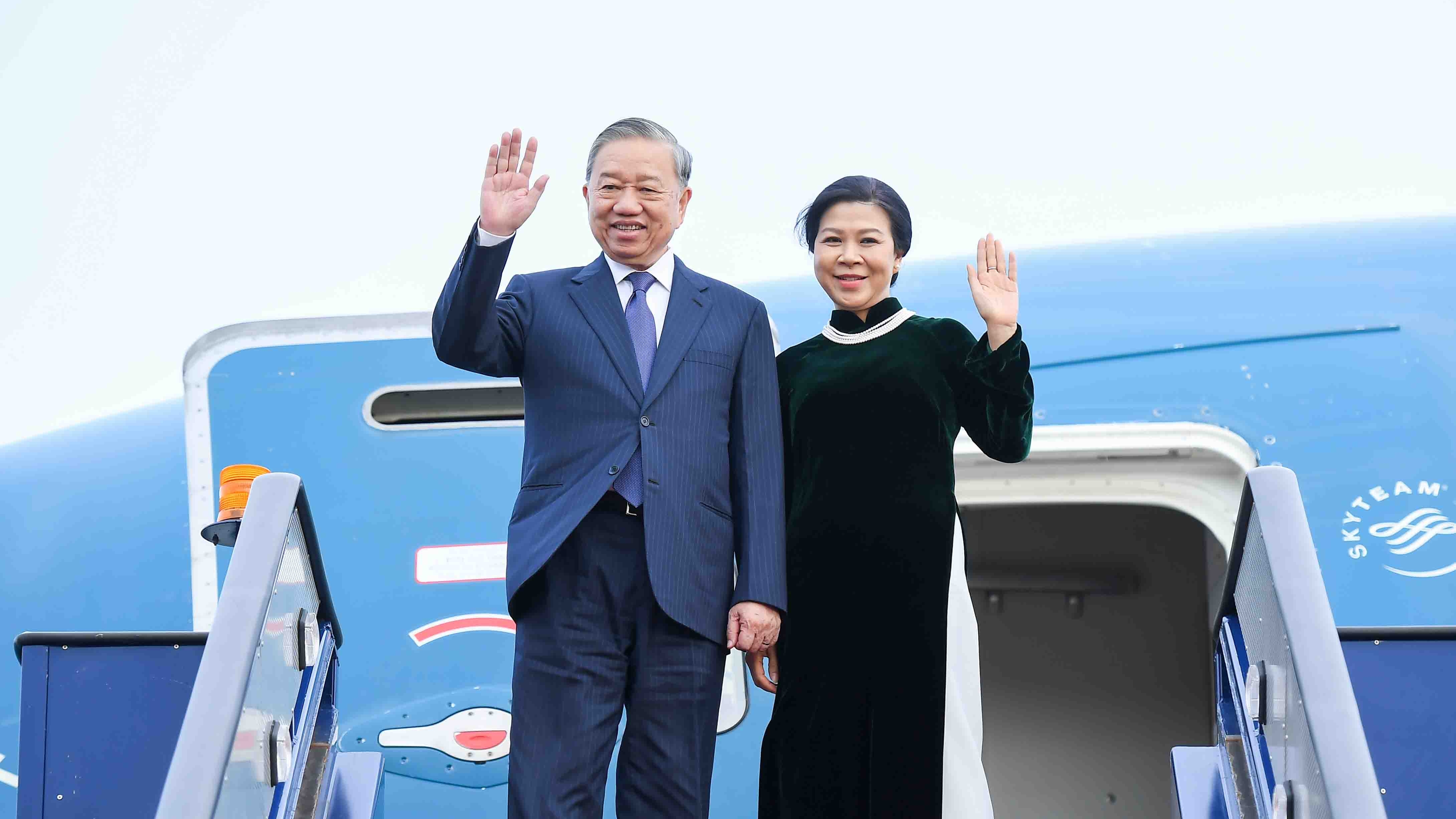 Tổng Bí thư Tô Lâm và Phu nhân rời London, kết thúc tốt đẹp chuyến thăm Anh