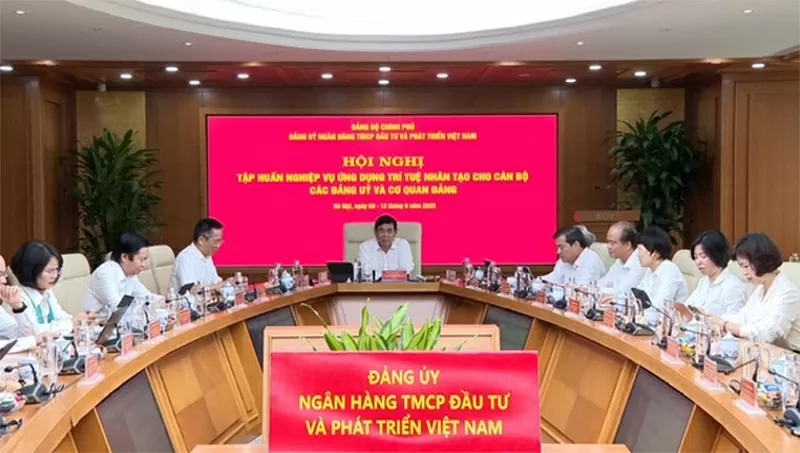 Đảng bộ BIDV tham gia Hội nghị tập huấn nghiệp vụ ứng dụng trí tuệ nhân tạo cho cán bộ các Đản ủy và cơ quan Đảng