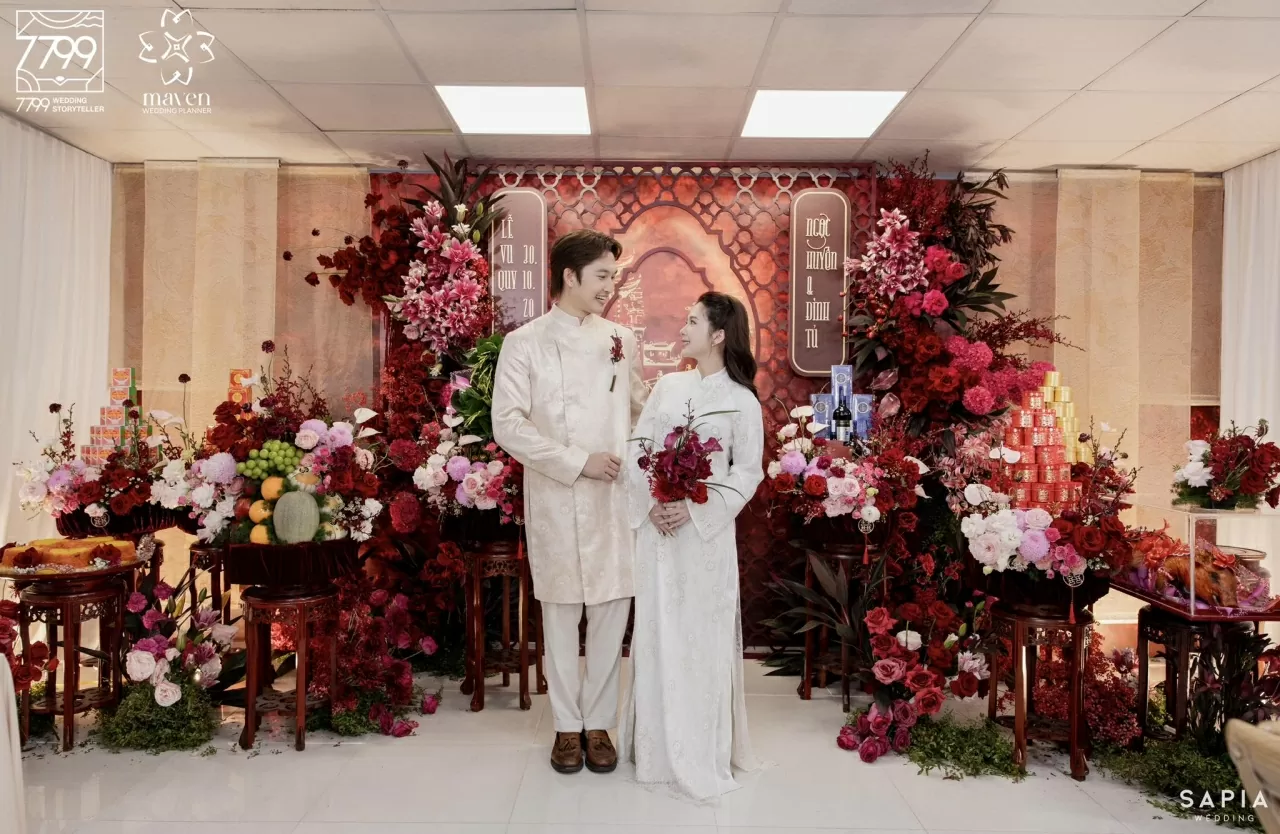 Diễn viên Ngọc Huyền xinh đẹp, rạng rỡ trong lễ ăn hỏi