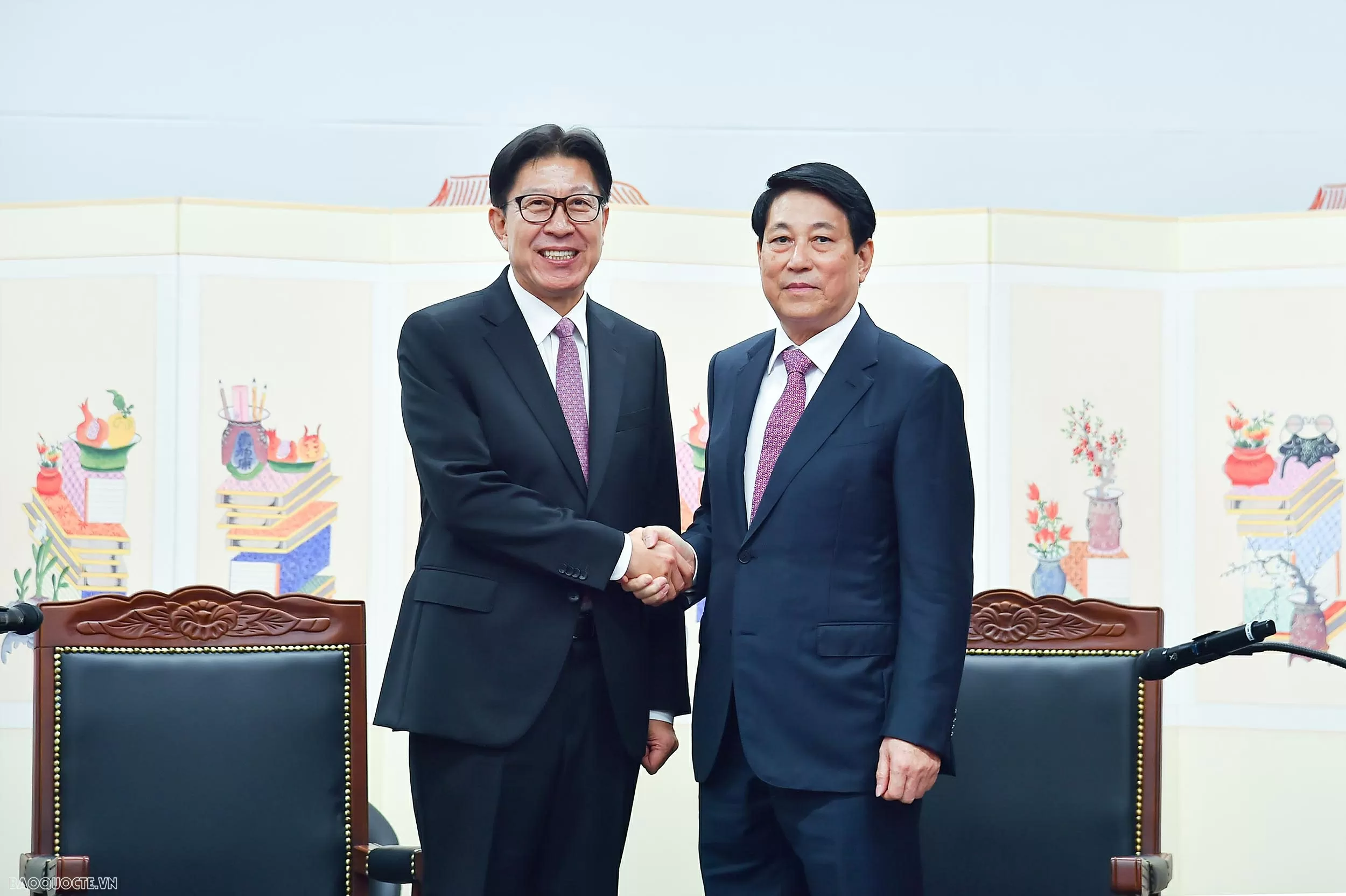 Chủ tịch nước Lương Cường tiếp Thị trưởng Thành phố Busan Chủ tịch nước Lương Cường tiếp Thị trưởng Thành phố Busan
