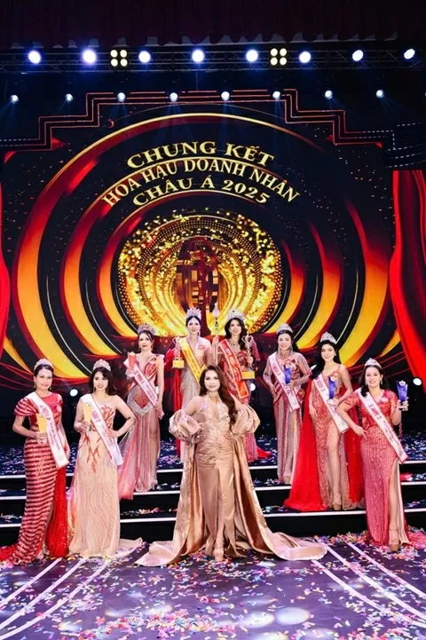 Trần Thị Phương đăng quang Hoa hậu Nhân ái cuộc thi Miss Asian 2025 với dự án 'Ươm mầm hy vọng'