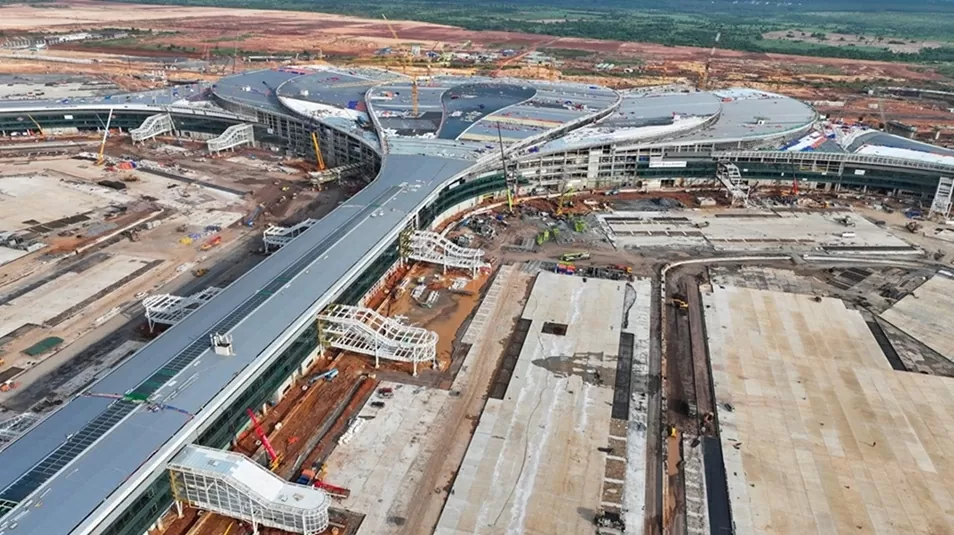 Sân bay Long Thành đang được đẩy nhanh tiến độ, phấn đấu cơ bản hoàn thành hạ tầng vào cuối năm 2025. (Ảnh: ACV)