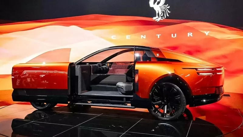 Phía sau của mẫu concept Toyota Century Coupe.