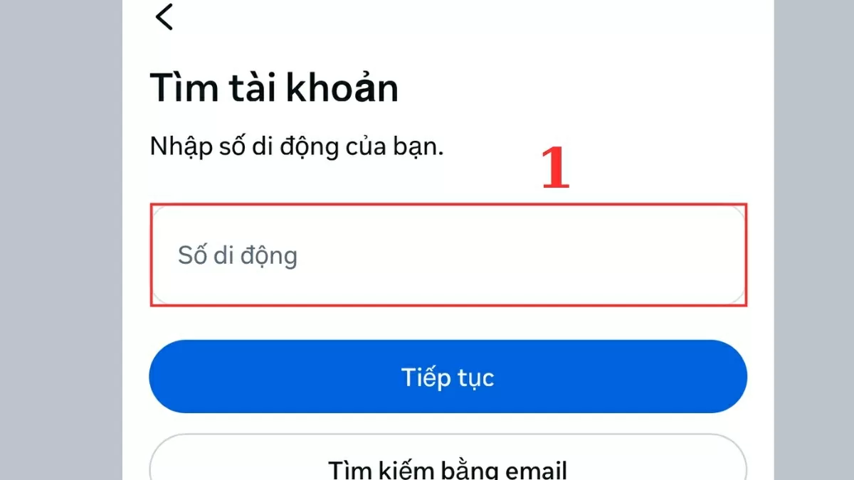 Tìm lại tài khoản.