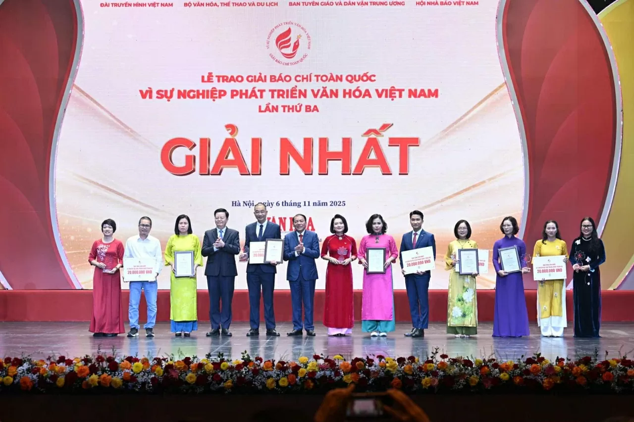 Báo Thế giới và Việt Nam đoạt giải Ba Giải báo chí toàn quốc 'Vì sự nghiệp phát triển Văn hóa Việt Nam' năm 2025