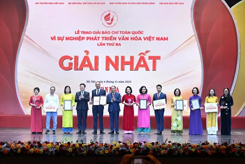 Lễ trao giải Báo chí toàn quốc ‘Vì sự nghiệp phát triển Văn hóa Việt Nam’ lần thứ III năm 2025
