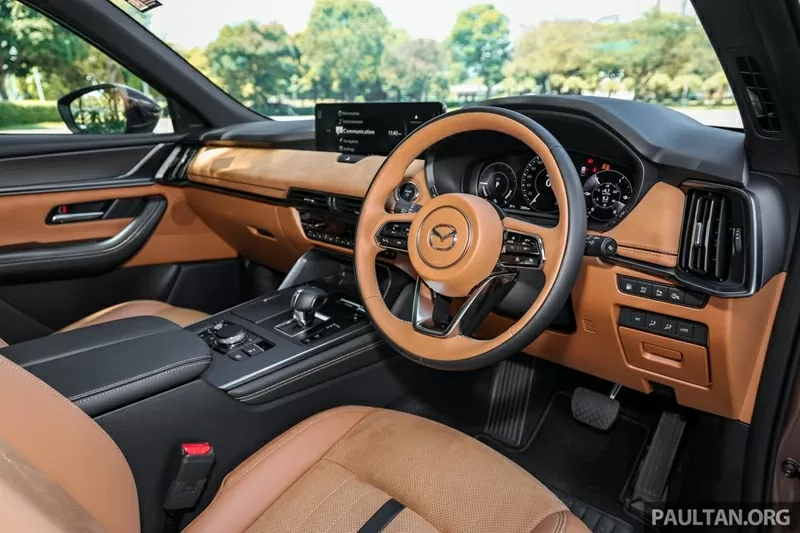 Nội thất của Mazda CX-80 PHEV mang đậm cảm hứng từ CX-60.