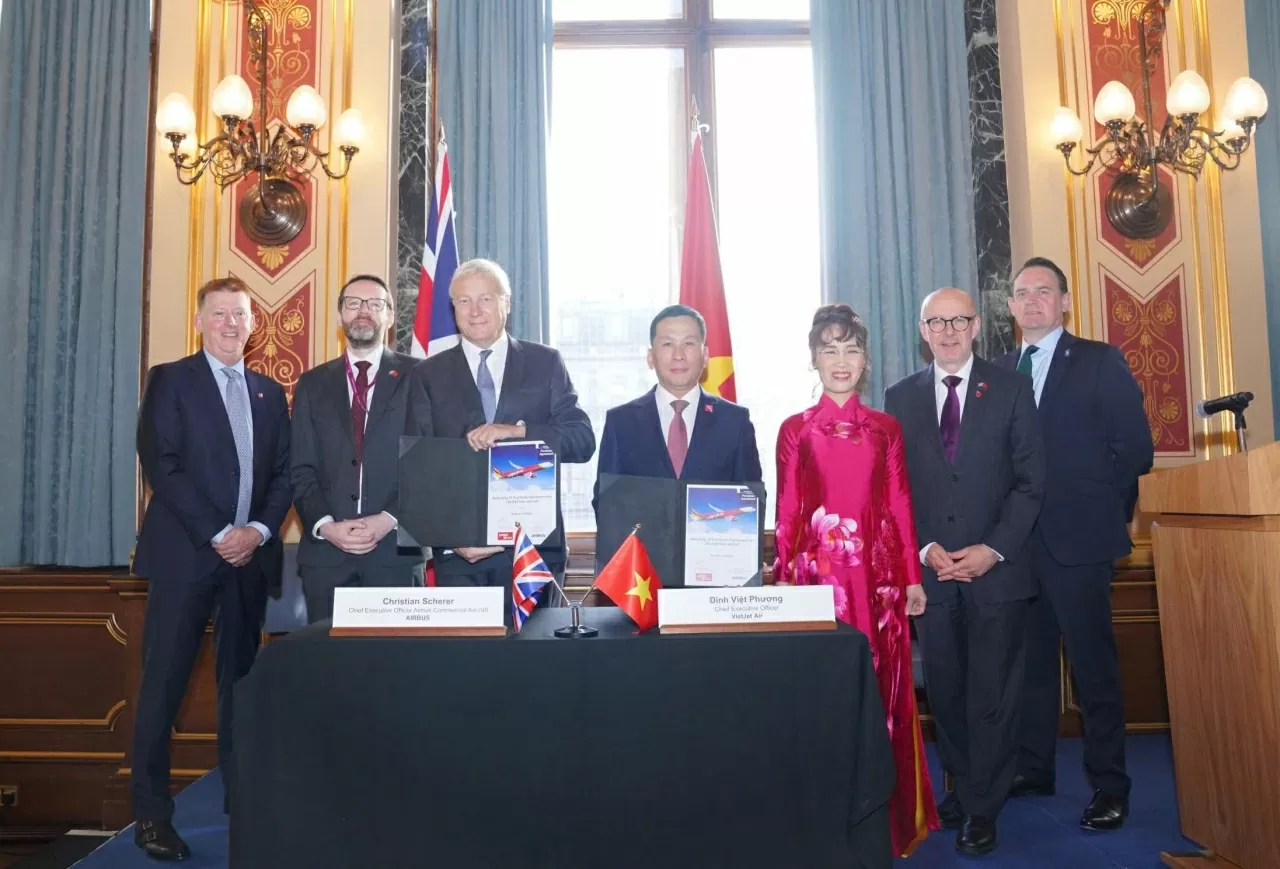 Vietjet đặt mua 100 tàu bay Airbus A321neo, đánh dấu cột mốc mới trong quan hệ hợp tác Việt Nam – Vương quốc Anh Vietjet đặt mua 100 tàu bay Airbus A321neo, đánh dấu cột mốc mới trong quan hệ hợp tác Việt Nam – Vương quốc Anh