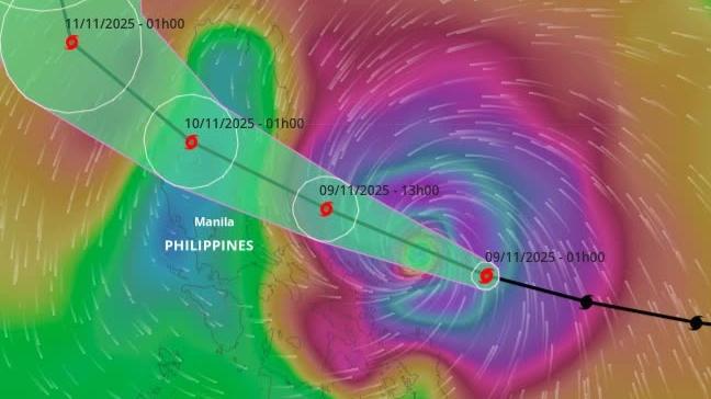 du bao thoi tiet 911 hom nay bao fung wong se manh len thanh sieu bao