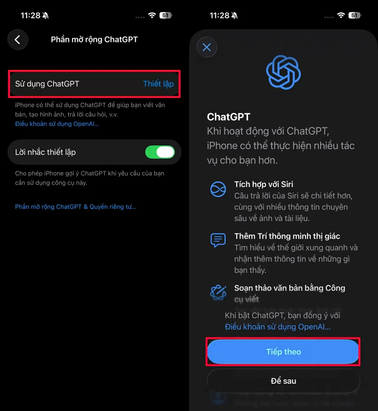 Ở bước này, bạn chọn Sử dụng ChatGPT để tiến hành kích hoạt. Ở bước này, bạn chọn Sử dụng ChatGPT để tiến hành kích hoạt.