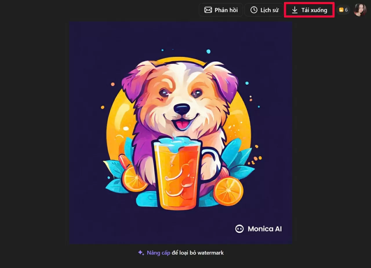 Khi đã hoàn tất và hài lòng với thiết kế, nhấn Tải xuống.