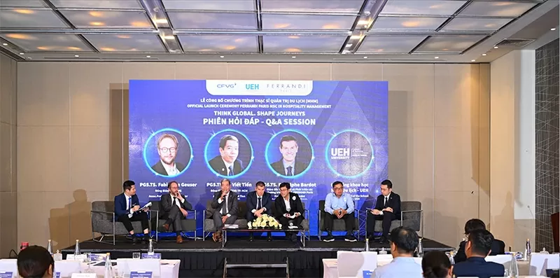 Chương trình Thạc sĩ Quản trị Du lịch (MHM) hiện chính thức tuyển sinh khóa đầu tiên, dự kiến khai giảng tháng 1/2026 tại CFVG TP. Hồ Chí Minh.   Thông tin chi tiết: www.cfvg.org/chuong-trinh/mhm   Hotline: 0909 054 696 – CFVG TP. Hồ Chí Minh, Trường Đại học Kinh tế TP. Hồ Chí Minh.