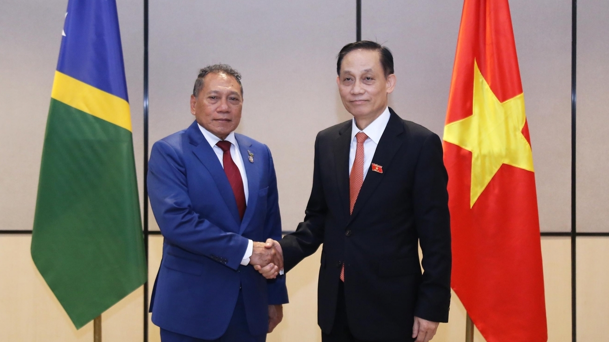 Bộ trưởng Ngoại giao Lê Hoài Trung hội đàm với Bộ trưởng Ngoại giao và Ngoại thương Quần đảo Solomon Peter Shanel Agovaka