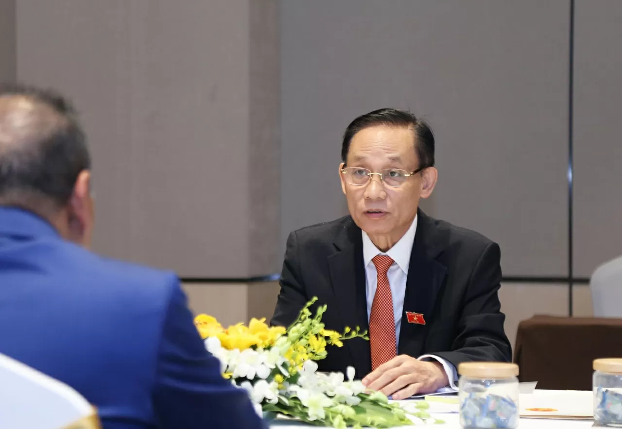 Bộ trưởng Ngoại giao Lê Hoài Trung phát biểu tại Hội đàm. (Ảnh: Thành Long)