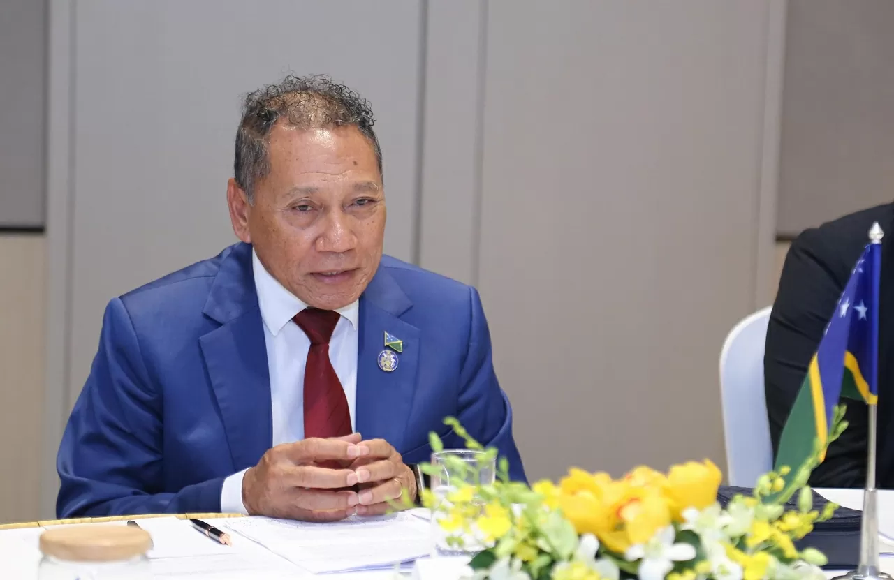 Bộ trưởng Peter Shanel Agovaka phát biểu tại Hội đàm. (Ảnh: Thành Long) Bộ trưởng Peter Shanel Agovaka phát biểu tại Hội đàm. (Ảnh: Thành Long)