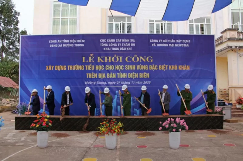 Lễ khởi công xây dựng Trường Tiểu học bản Huổi Lếch, Điện Biên do PVEP tài trợ Lễ khởi công xây dựng Trường Tiểu học bản Huổi Lếch, Điện Biên do PVEP tài trợ