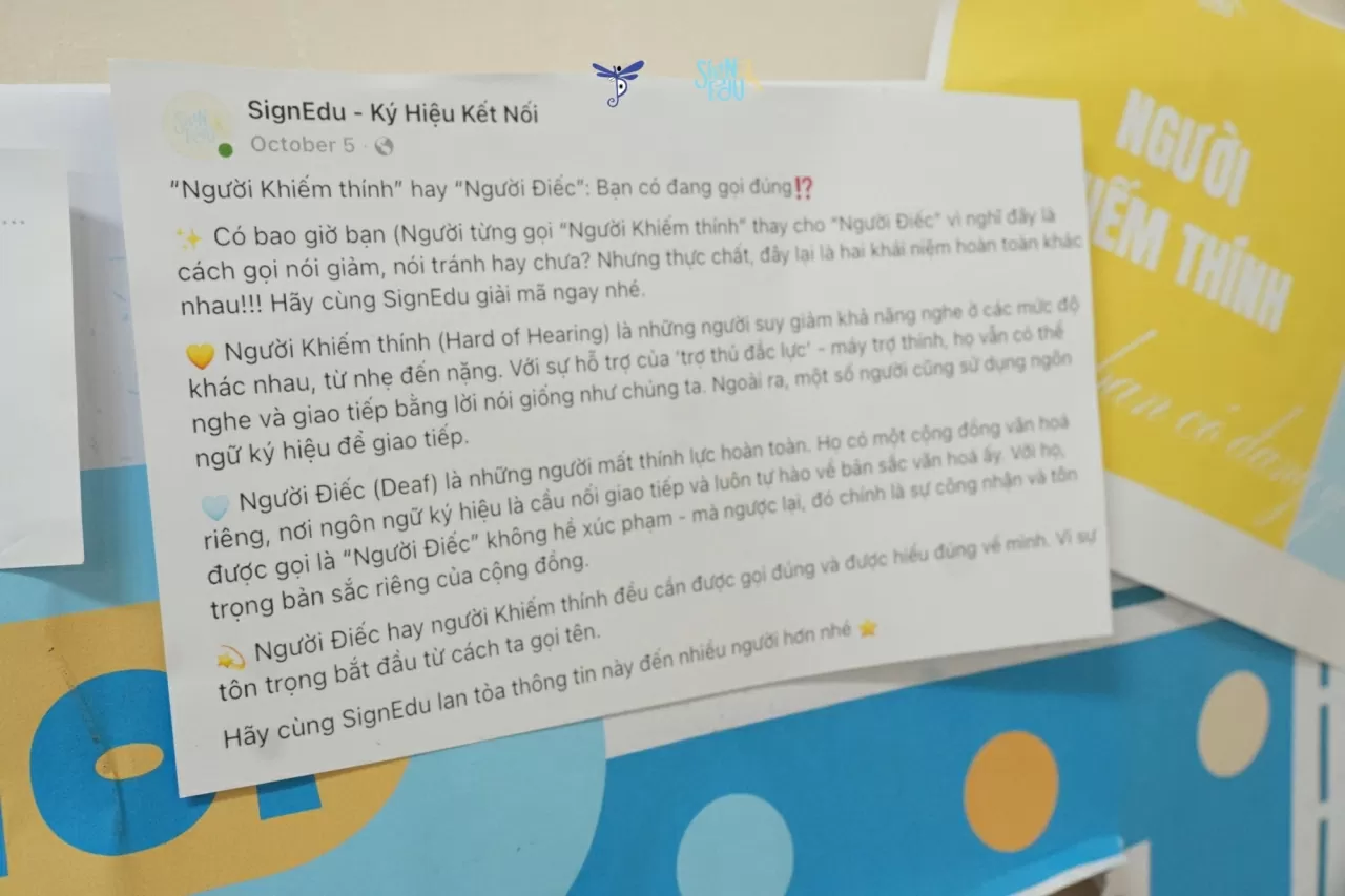 Góp phần nâng cao nhận thức về ngôn ngữ ký hiệu trong môi trường giáo dục
