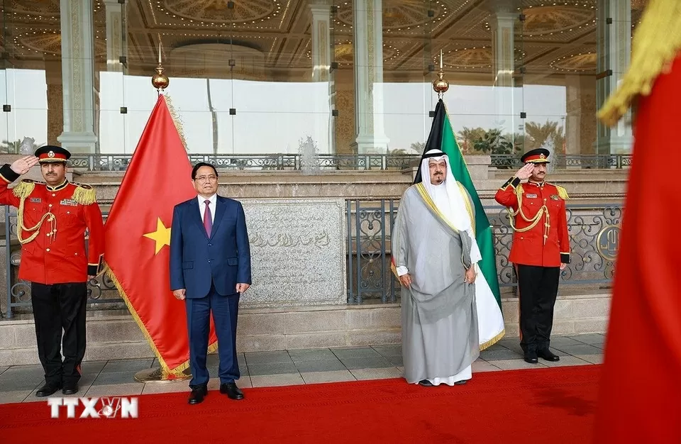 Lễ đón chính thức Thủ tướng Phạm Minh Chính tại Kuwait