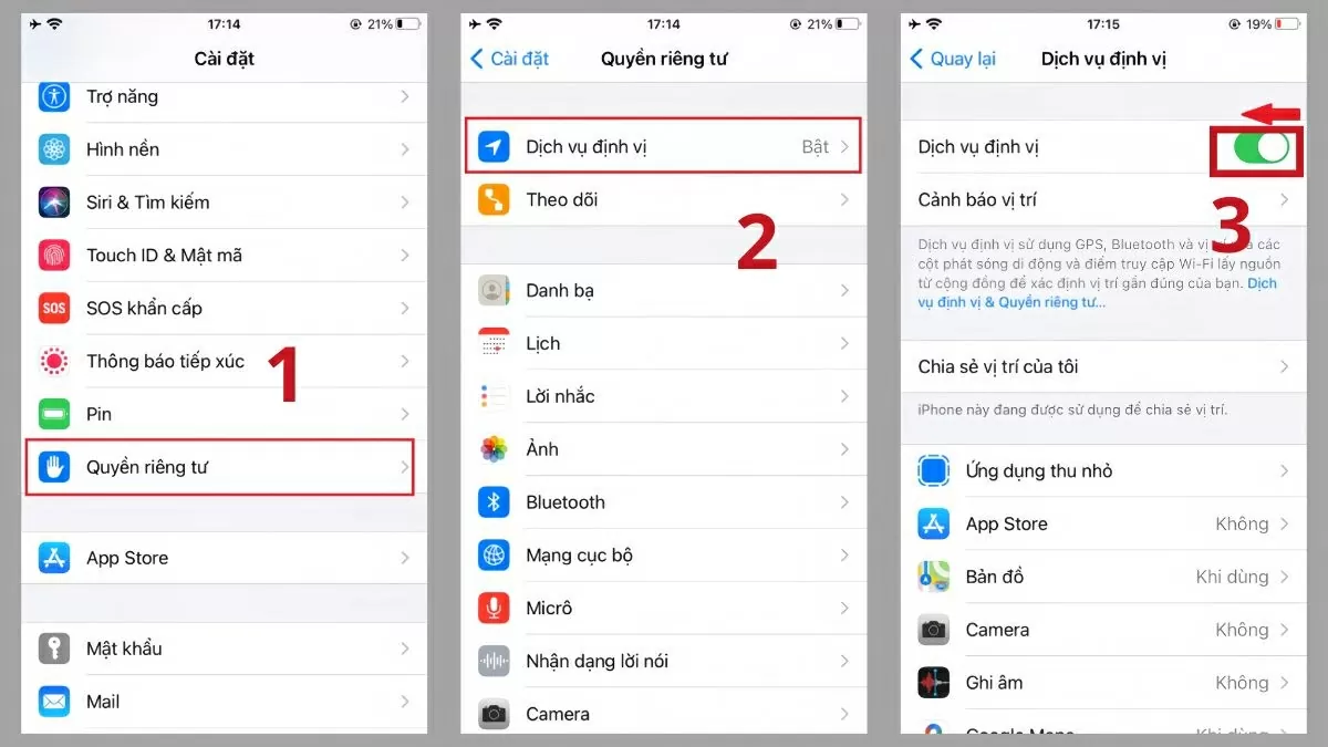 Hướng dẫn tắt định vị trên iPhone hiệu quả. Hướng dẫn tắt định vị trên iPhone hiệu quả.
