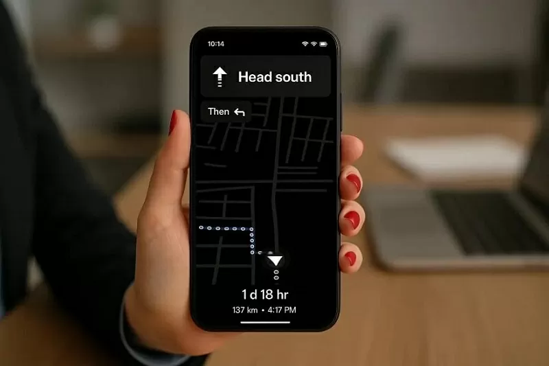 Chế độ tiết kiệm pin mới trên Google Maps.